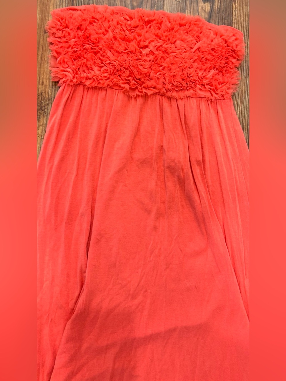 Design History Coral Strapless Maxi Dress Floral Boho Beach Medium - Picture 7 of 8